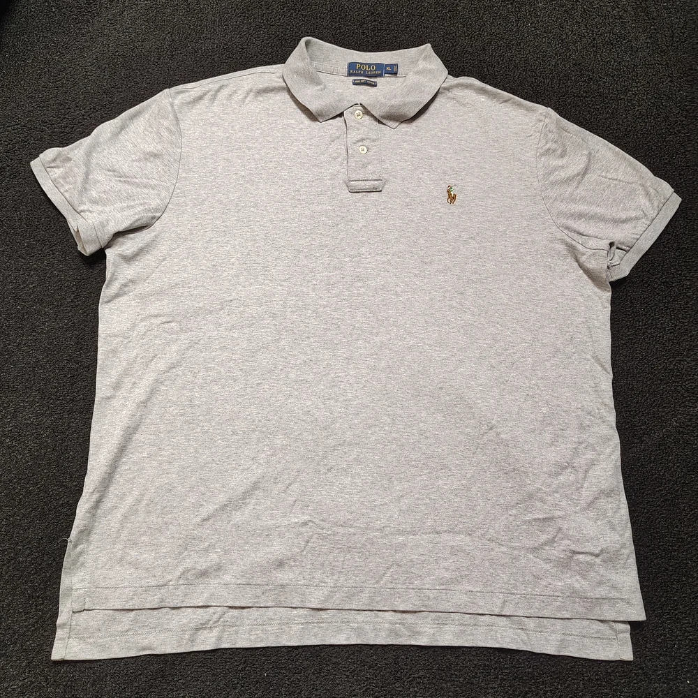 Polo Ralph Lauren Gray Pima Soft Touch Polo Cotton Shirt Mens Size XL